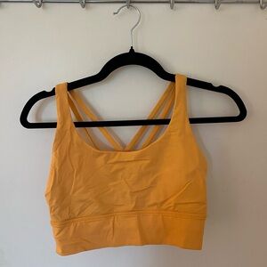 Neon Orange Lululemon Long Line Sports Bra